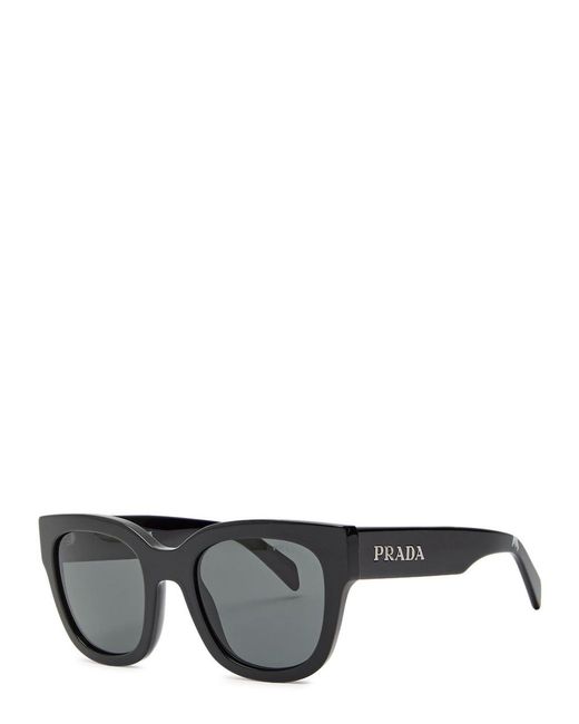 Prada Black Round-Frame Sunglasses