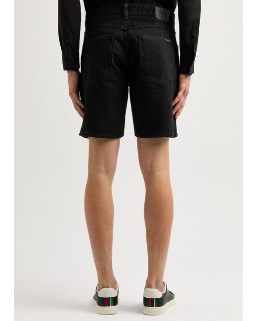Nudie Jeans Black Seth Denim Shorts for men