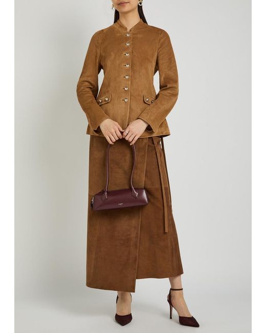 Nour Hammour Brown Honoré Suede Jacket