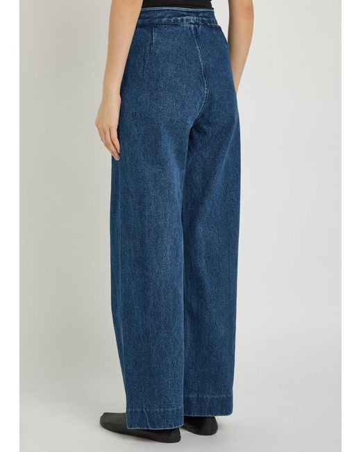 Bode Blue Sailor Wide-Leg Trousers