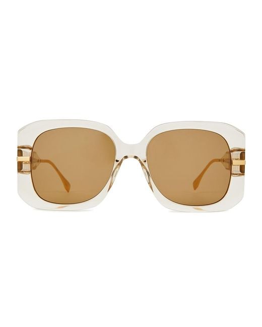 Fendi Metallic Graphy Oversized Sunglasses