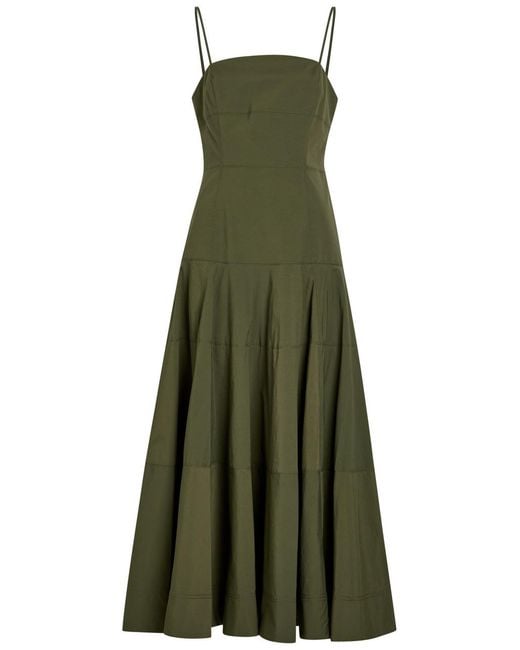 Veronica Beard Green Ilona Faille Dress