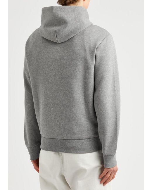 Polo Ralph Lauren Gray Logo Hooded Jersey Sweatshirt for men