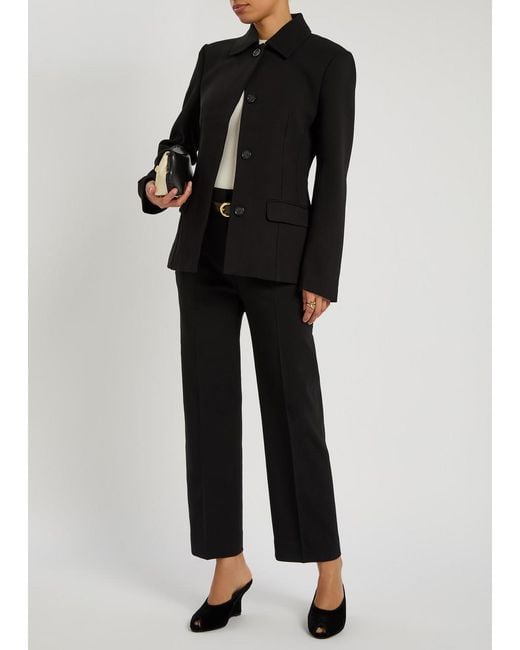 Totême  Black Darted Crepe Jacket