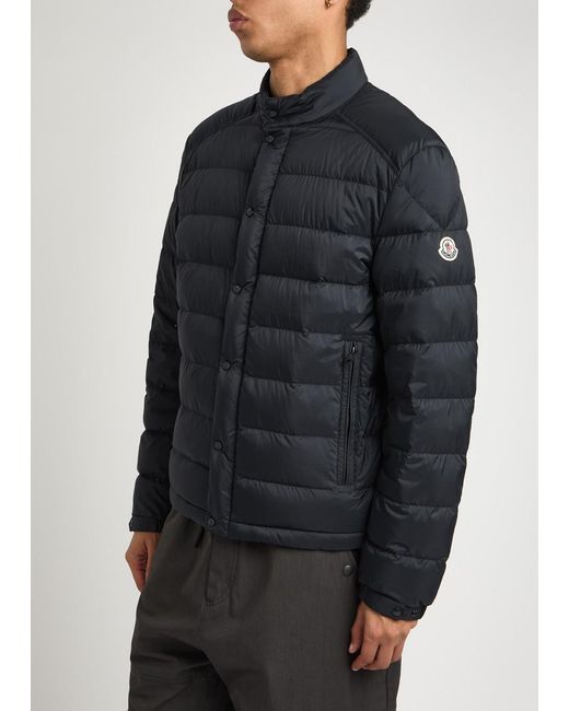 Moncler Black Quilted Nylon Jacket for men
