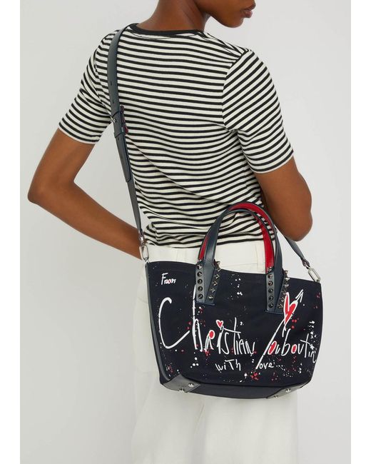 Christian Louboutin Blue Cabata Mini Canvas Tote