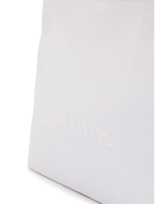 Issey Miyake White This Is A Paper Bag Woven Tote