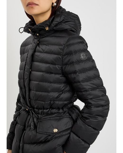Moncler Black Raies Hooded Padded Nylon Jacket