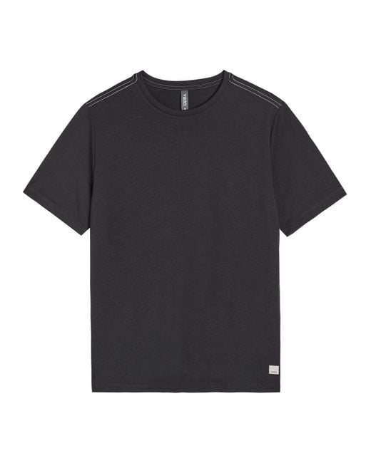 vuori Black Current Tech Stretch-Jersey T-Shirt for men