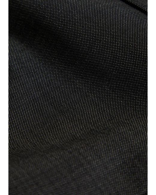 Canali Black Funnel-Neck Wool Jacket for men