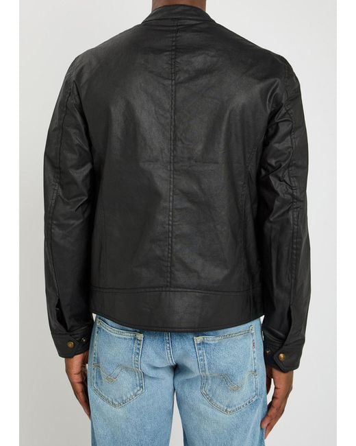 Belstaff Black Sideline Waxed Cotton Jacket for men
