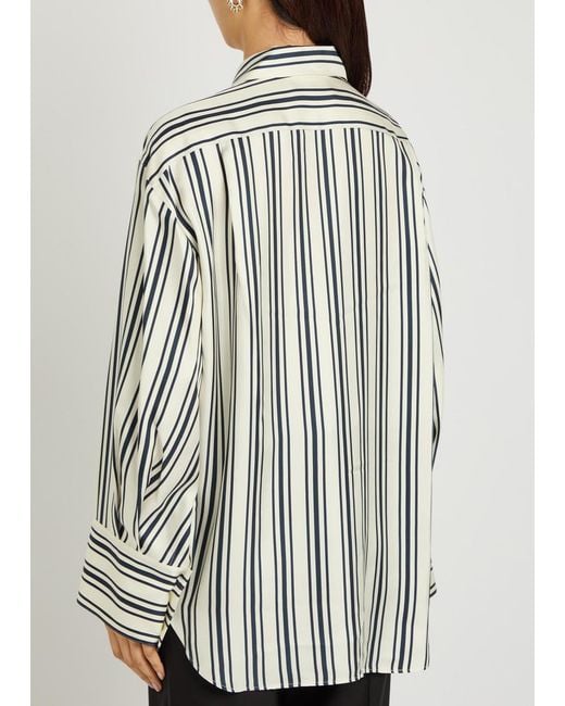 Heirlome Blue Francis Striped Silk Shirt