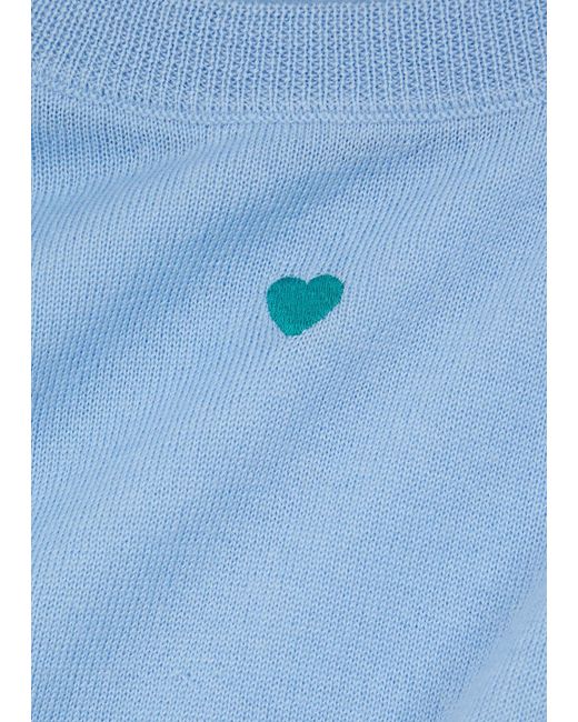 MAX&Co. Blue Kids Heart-Embroidered Wool Jumper