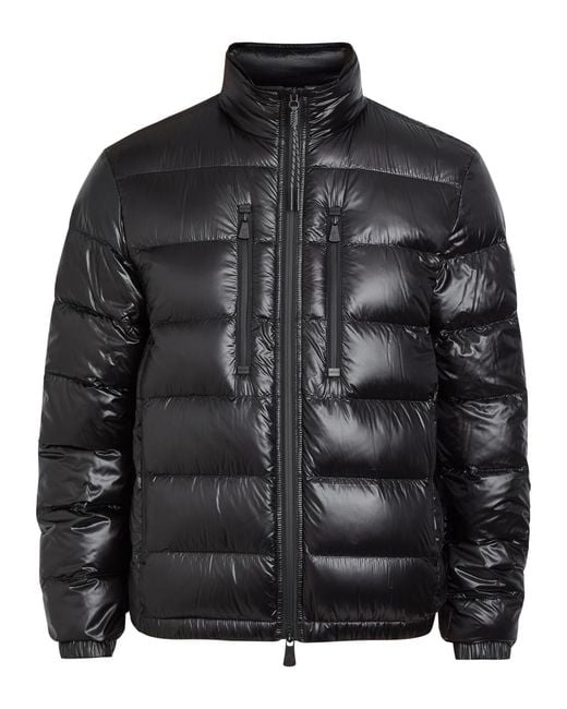 Moncler Black Logo-Appliquéd Padded Shell Jacket for men