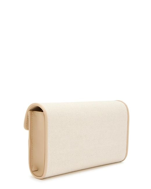 SAVETTE Natural Symmetry Canvas And Leather Mini Bag