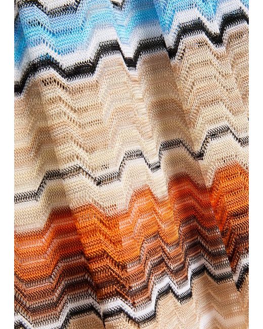Missoni Multicolor Zigzag Fine-Knit Maxi Cover-Up Dress
