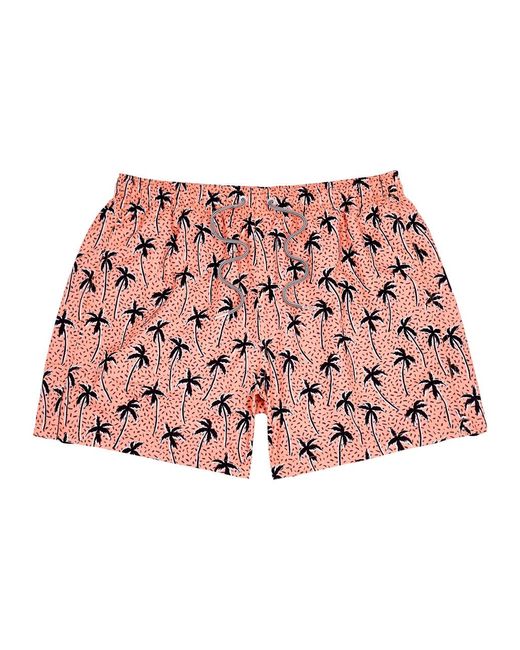 Boardies Red Flair Palm Printed Shell Swim Shorts for men