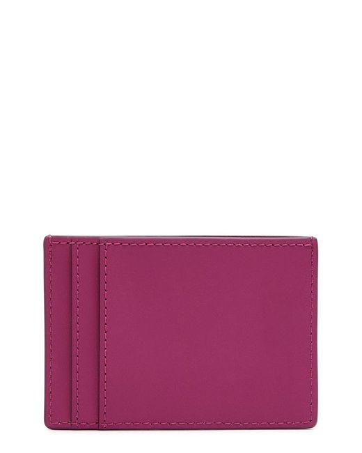 Marc Jacobs Purple The J Marc Leather Card Holder