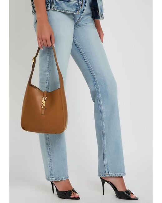 Saint Laurent Brown Le 5 Á 7 Leather Shoulder Bag