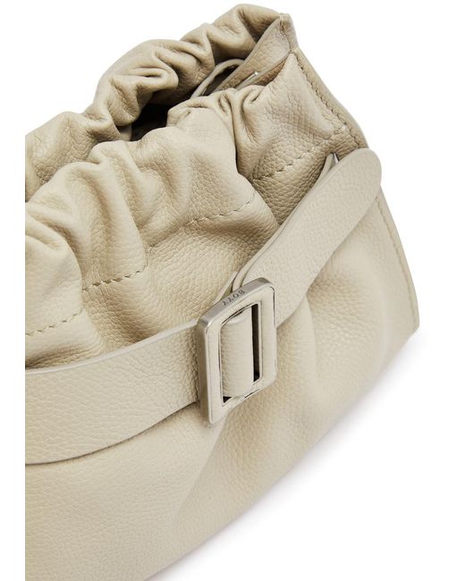 Boyy Natural Scrunchy Leather Shoulder Bag