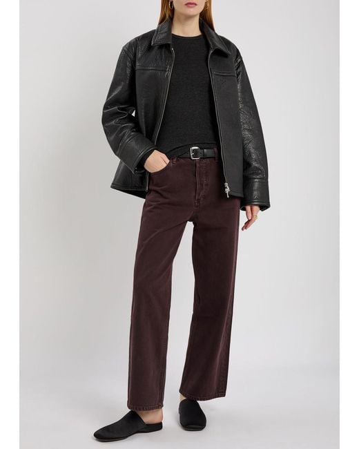 Agolde Brown Ren Wide-Leg Jeans