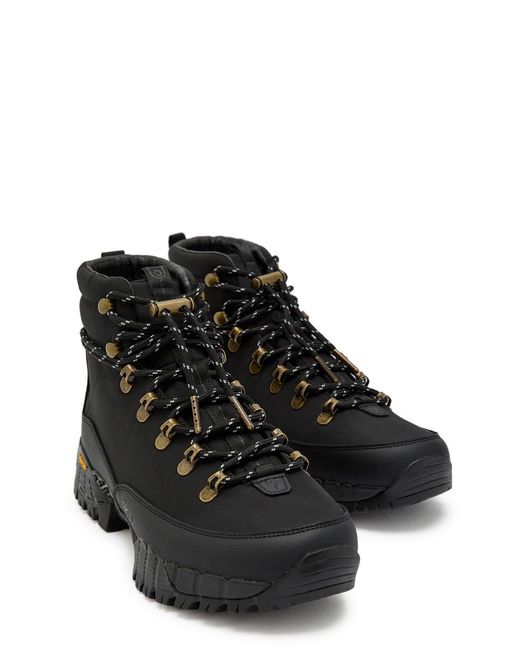 Now You Live Black Bradgate Woven Hiker Boots