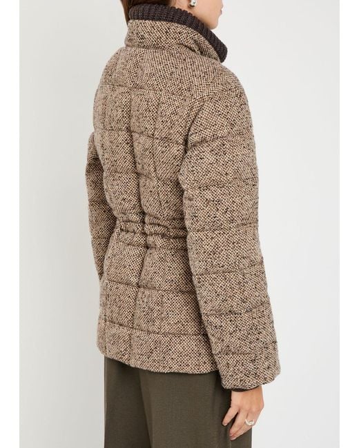 Moncler Brown Antigony Quilted Wool-Blend Jacket