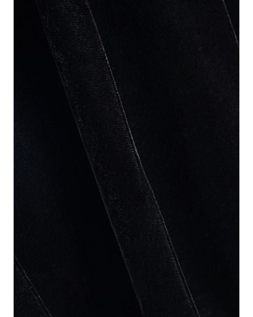 PAIGE Black Khai Velour Mini Dress