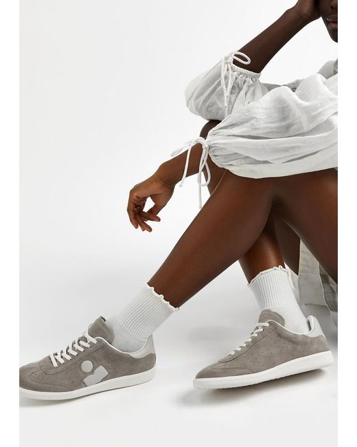 Isabel Marant Gray Bryce Suede Sneakers