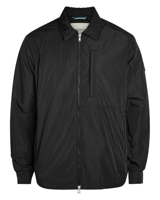 Sandbanks Black Logo-Appliquéd Nylon Jacket for men