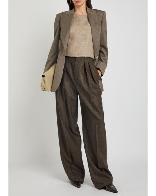 Emporio Armani Brown Wool-Blend Blazer