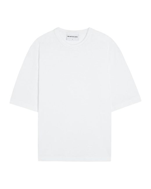 MKI Miyuki-Zoku White Slub Cotton T-Shirt for men