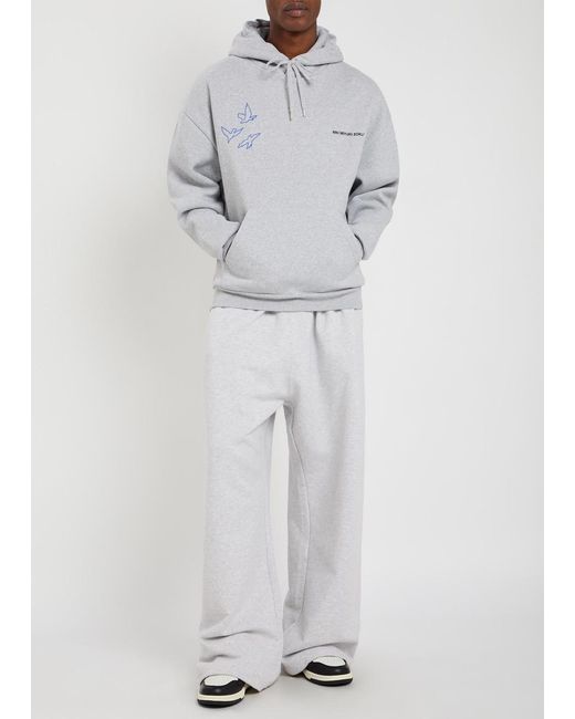MKI Miyuki-Zoku Gray Flight Hooded Cotton-Blend Sweatshirt for men