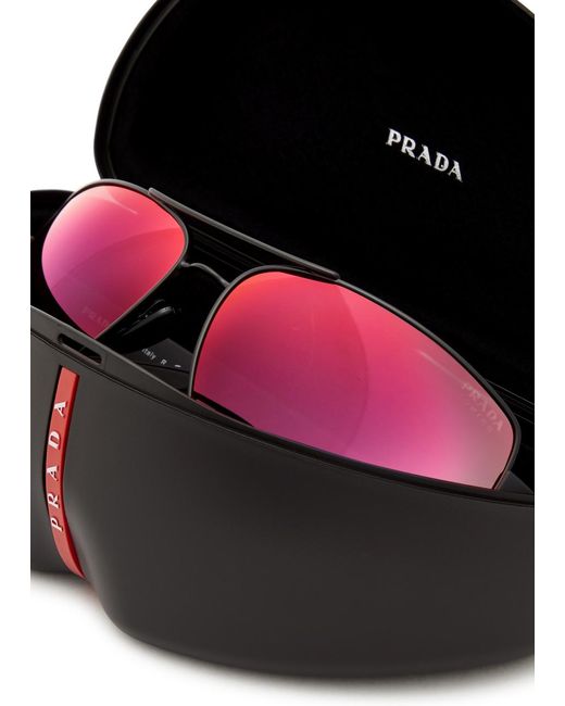 Prada Linea Rossa Red Aviator-style Sunglasses for men