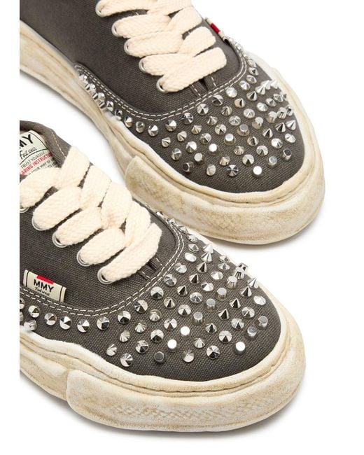 Maison Mihara Yasuhiro Gray Baker Studded Canvas Sneakers for men