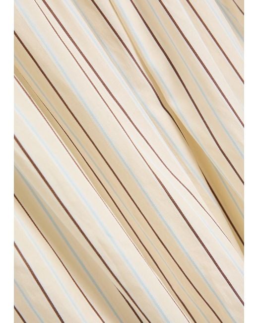 Faithfull The Brand Natural Araceli Striped Cotton Maxi Dress