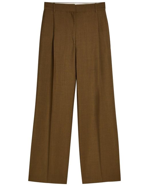 Rohe Natural Tailored Straight-Leg Wool-Blend Trousers