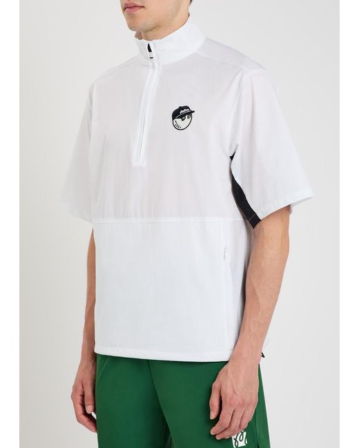 Malbon White Pine Appliquéd Stretch-Shell Windshirt for men