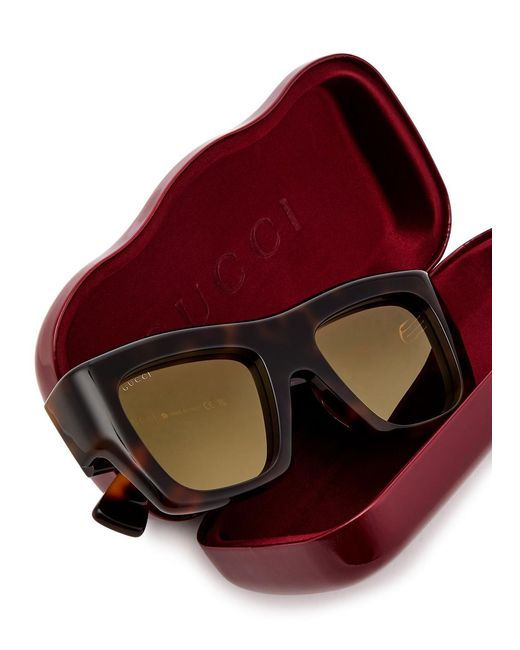 Gucci Brown Oversized Square-frame Sunglasses for men