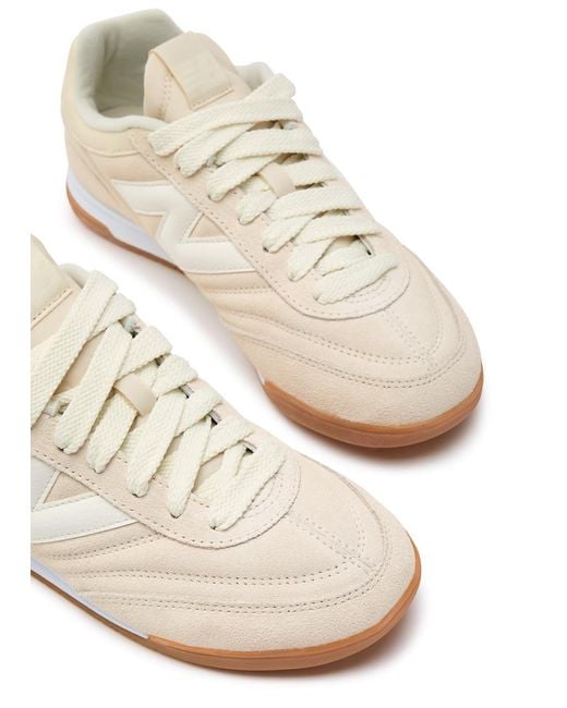 New Balance White Rc42 Panelled Suede Sneakers