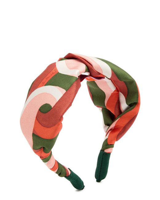 LaDoubleJ Red Printed Satin Headband