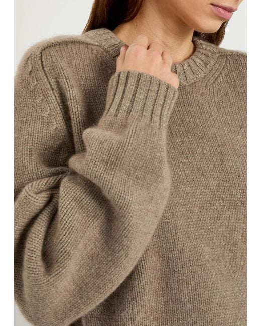 Khaite Brown Mae Cashmere Sweater