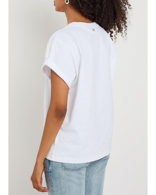 Victoria Beckham White Tilly Cotton T-Shirt