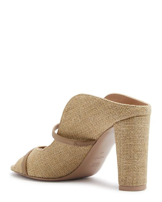 Malone Souliers Natural Norah 85 Canvas Sandals
