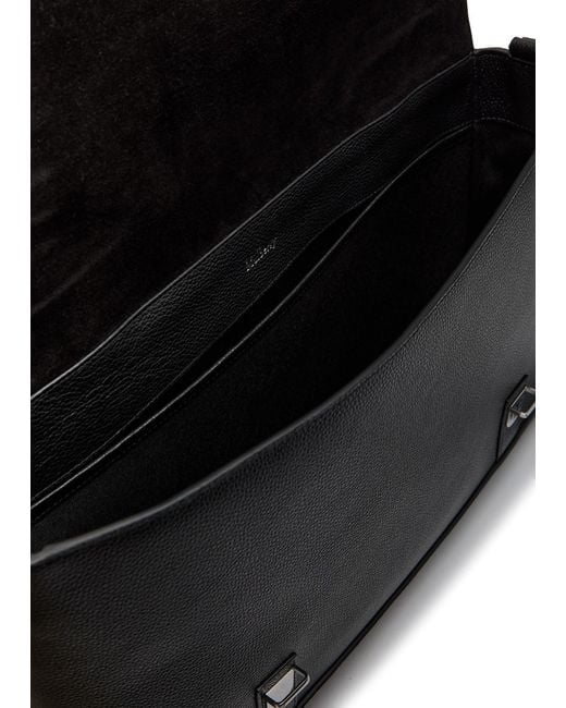 Mulberry Black Chiltern Grained Leather Brief Case for men