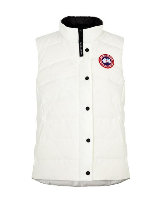 Canada Goose White Freestyle Quilted Arctic-tech Shell Gilet