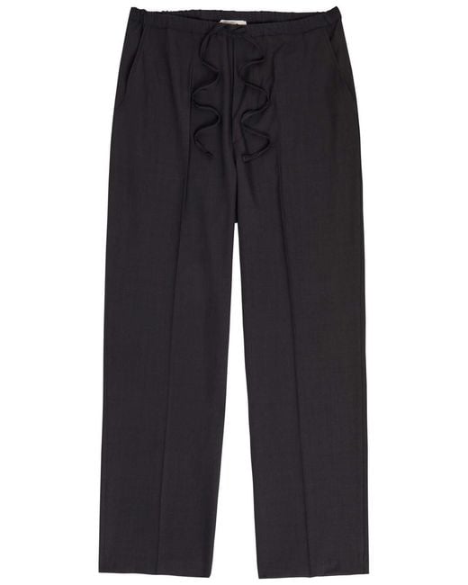 Second Layer Blue Primo Baggy Woven Trousers for men
