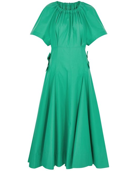 3.1 Phillip Lim Ladybug Cotton-blend Midi Dress in Green | Lyst