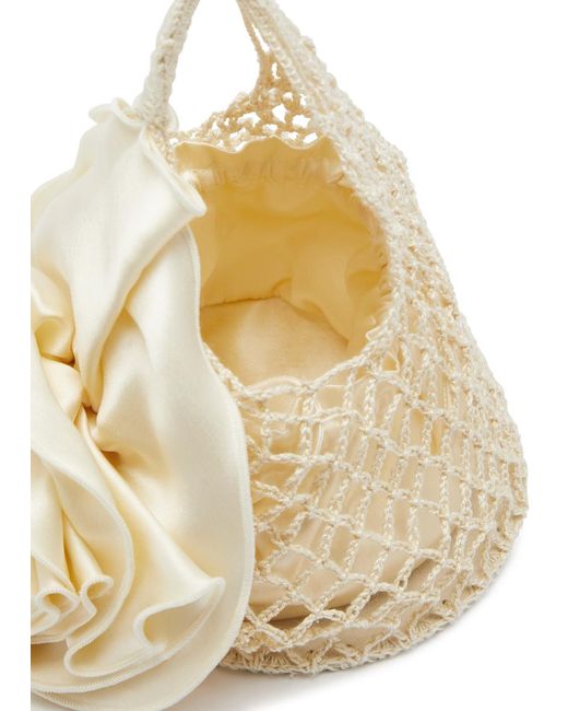 Magda Butrym Metallic Devana Small Crochet Top Handle Bag