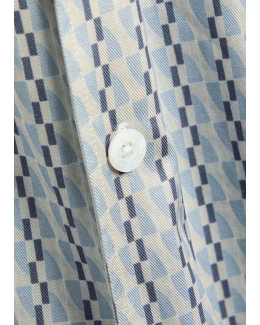 CHE Gray Galliano Printed Woven Shirt for men